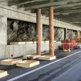 L'intérieur de la galerie des Toules a été endommagé par une avalanche le 17 avril dernier. KEYSTONE/OFROU
